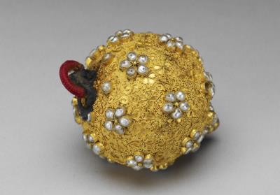 图片[2]-Gold overlay button inlaid with seed pearls, Qing dynasty, 18th-19th c., work of the Muslim regions-China Archive